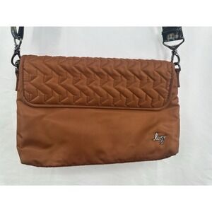 LUG SOAR Crossbody Shoulder Bag Orange Pockets Magnetic Close Compartments